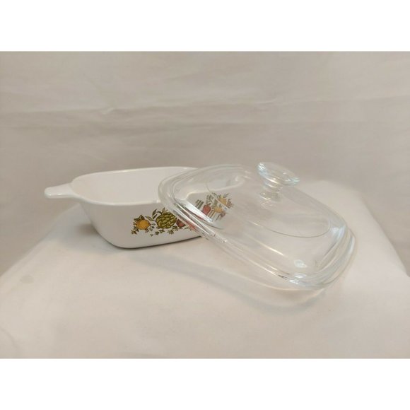 Vintage Corning Ware Spice of Life P-43 4 pc set- 2x2 3/4 + 1x1 1/2 cup + 1 lid - Picture 9 of 11